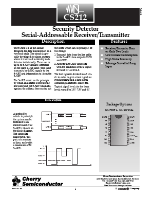 CS212EDWR16 Datasheet PDF Cherry semiconductor