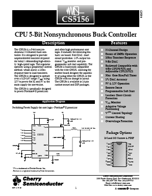 CS5156 Datasheet PDF Cherry semiconductor