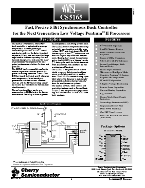 CS5165 Datasheet PDF Cherry semiconductor