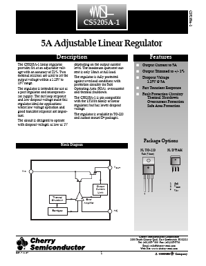 CS5205A-1GT3 Datasheet PDF Cherry semiconductor