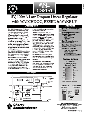 CS8151 Datasheet PDF Cherry semiconductor