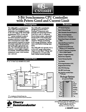 CS5166HGDW16 Datasheet PDF Cherry semiconductor