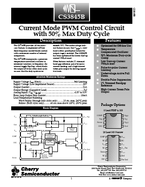 CS3845BGDR14 Datasheet PDF Cherry semiconductor