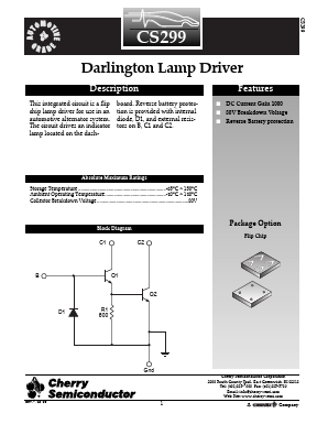 CS299 Datasheet PDF Cherry semiconductor