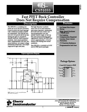 CS51033 Datasheet PDF Cherry semiconductor