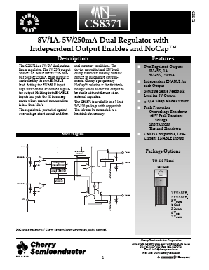 CS8371ET7 Datasheet PDF Cherry semiconductor
