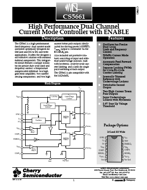 CS5661EDWR16 Datasheet PDF Cherry semiconductor
