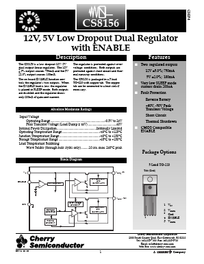 CS8156YT5 Datasheet PDF Cherry semiconductor
