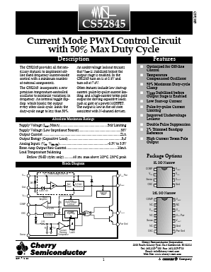 CS52845ED8 Datasheet PDF Cherry semiconductor