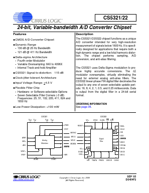 CS5322-BL Datasheet PDF Cirrus Logic