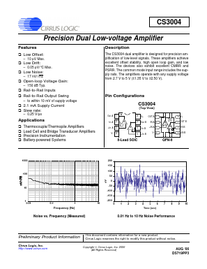 CS3004-FSZ Datasheet PDF Cirrus Logic