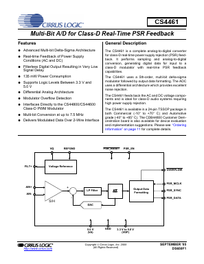 CS4461-DZZ Datasheet PDF Cirrus Logic