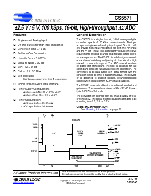 CS5571 Datasheet PDF Cirrus Logic