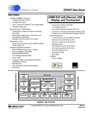 EP9307 Datasheet PDF Cirrus Logic