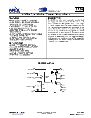 SA60 Datasheet PDF Cirrus Logic