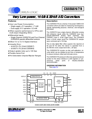 CS5508 Datasheet PDF Cirrus Logic