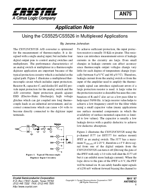 AN75 Datasheet PDF Cirrus Logic