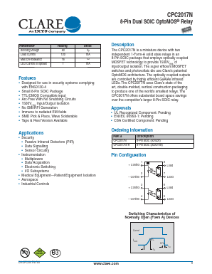 CPC2017N Datasheet PDF Clare Inc  => IXYS