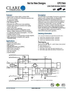 CPC7583ZA Datasheet PDF Clare Inc  => IXYS