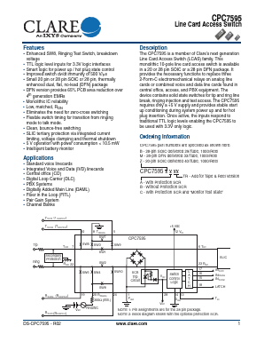 CPC7595BA Datasheet PDF Clare Inc  => IXYS