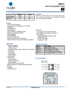 LBB127P Datasheet PDF Clare Inc  => IXYS