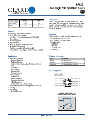 PAA191 Datasheet PDF Clare Inc  => IXYS