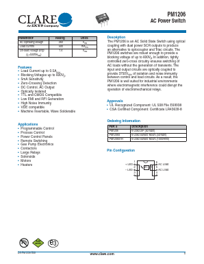 PM1206S Datasheet PDF Clare Inc  => IXYS