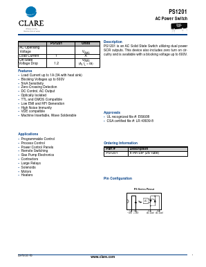 PS1201 Datasheet PDF Clare Inc  => IXYS