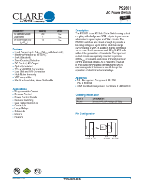 PS2601 Datasheet PDF Clare Inc  => IXYS