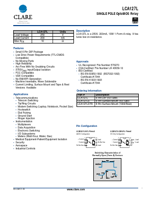 LCA127L Datasheet PDF Clare Inc  => IXYS