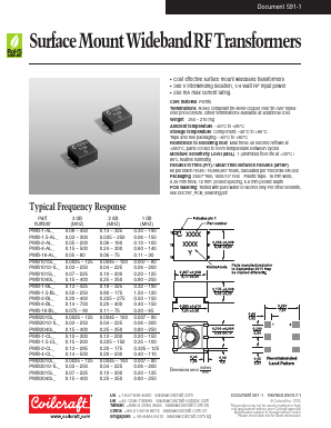 PWB-1-CL Datasheet PDF Coilcraft Inc