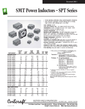 SPT20L-233ML Datasheet PDF Coilcraft Inc