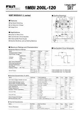 1MBI200L-120 Datasheet PDF Collmer Semiconductor