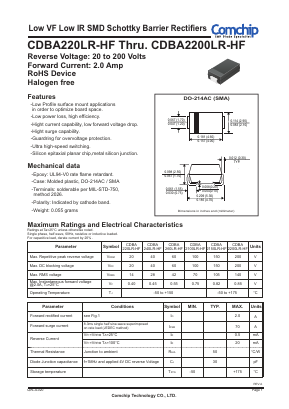 CDBA220LR-H Datasheet PDF ComChip