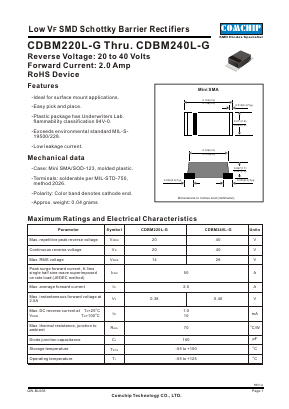 CDBM220L-G Datasheet PDF ComChip