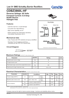 CDBZ3860L-HF Datasheet PDF ComChip