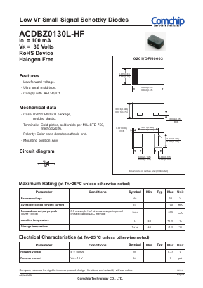 ACDBZ0130L-HF Datasheet PDF ComChip