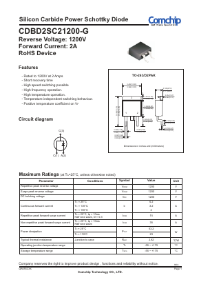 CDBD2SC21200-G Datasheet PDF ComChip