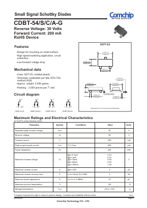 CDBT-54 Datasheet PDF ComChip