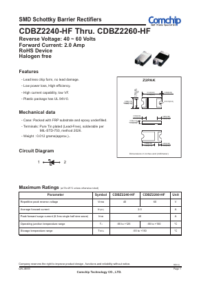 CDBZ2260-HF Datasheet PDF ComChip