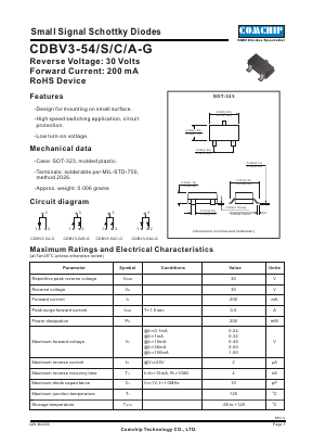 CDBV3-54-G Datasheet PDF ComChip