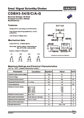 CDBH3-54-G Datasheet PDF ComChip