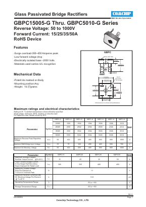 GBPC5008-G Datasheet PDF ComChip
