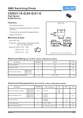 CDSV3-20-G Datasheet PDF ComChip
