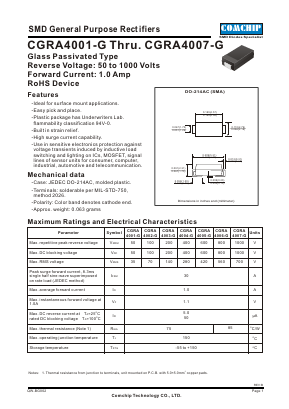 CGRA4001-G Datasheet PDF ComChip