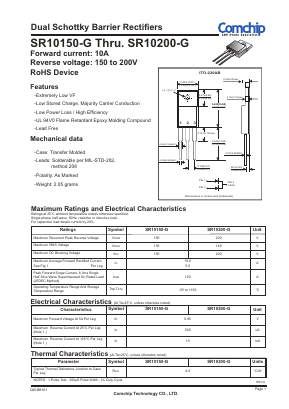SR10150-G Datasheet PDF ComChip