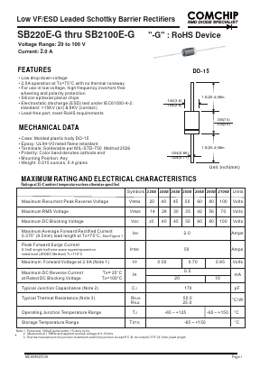 SB250E-G Datasheet PDF ComChip