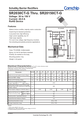 SR20150CT-G Datasheet PDF ComChip