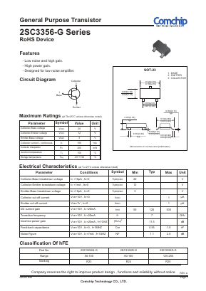 2SC3356-G Datasheet PDF ComChip