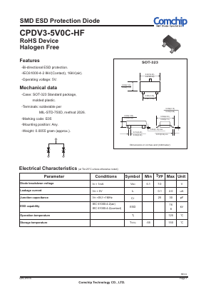 CPDV3-5V0C-HF Datasheet PDF ComChip
